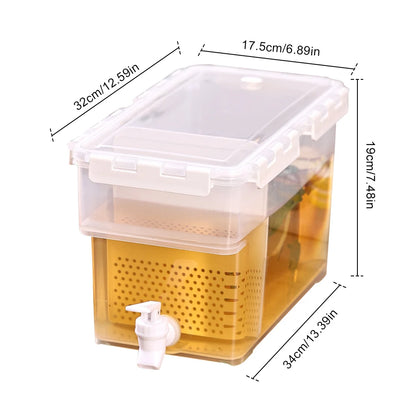3.5-10L Cold Water Kettle with Faucet Refrigerator Cool Water Bucket Lemonade Bottle Beverage Water Dispenser Drinkware Outdoor
