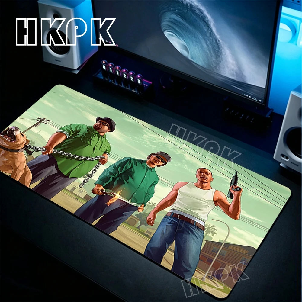 Game Grand Theft Auto GTA Mouse Pad Laptop Gaming Mousepad Size for large Edge Locking Game Keyboard Pads Decorate the bedroom