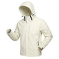 Men Lightweight Windproof Waterproof Hooded Jacket Zipper Raincoat Outdoor Hiking Cycling Climbing Work Coat Tracksuit Outerwear