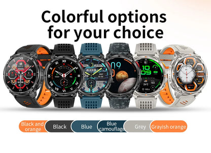 Military T-Rex 3 GPS Waterproof Smart Watch 1.46"HD AMOLED Built-in 6 Frequency Satellite Outdoors Sports Fitness Smart Bracelet