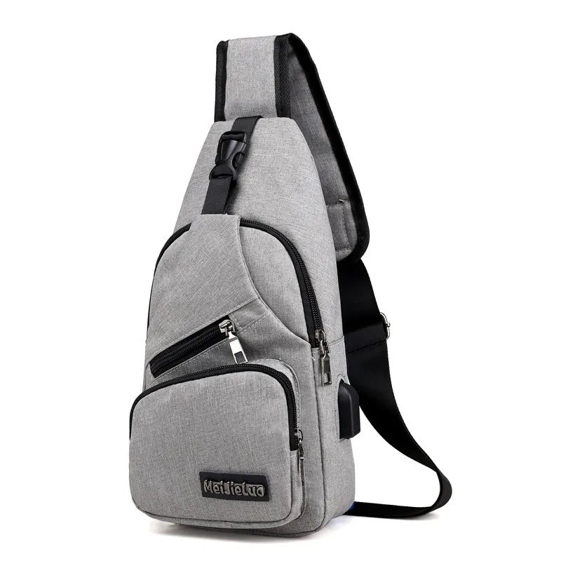 Chest Bag Men's One Shoulder Crossbody Bag Large Capacity Outdoor Sports Leisure Fashion Small Shoulder Bag Backpack Men's