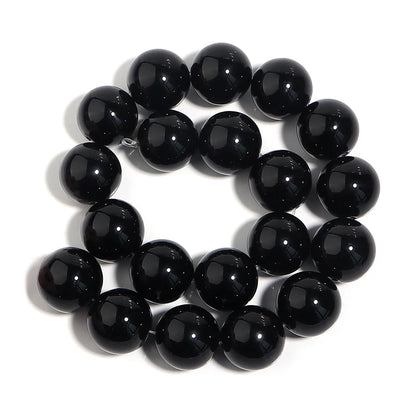 1 Strand Natural Stone Black Onyx Agate Round Loose Beads 2-20MM Pick Size For Crafts Making DIY Sewing clothing Accessories