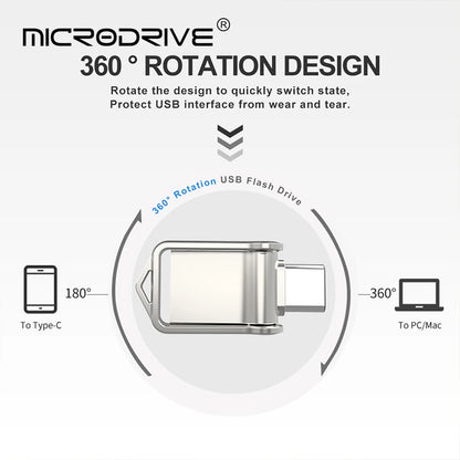 USB Flash Drive 16gb 32GB OTG Metal USB 2.0 Pen Drive Key 64GB Type C High Speed pendrive Mini Flash Drive Memory Stick