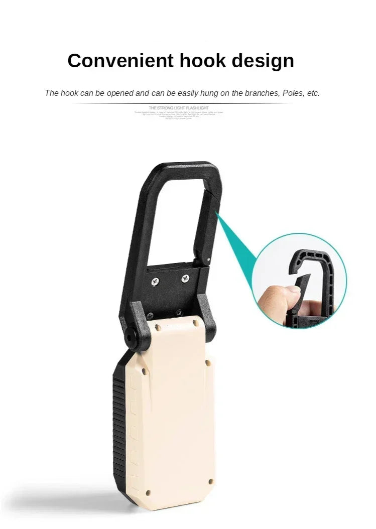 4000MaH Rechargeable Work Light 30W Super Bright COB Flashlight With Magnetic Portable Outdoor Power Bank Camping Emergency Lamp