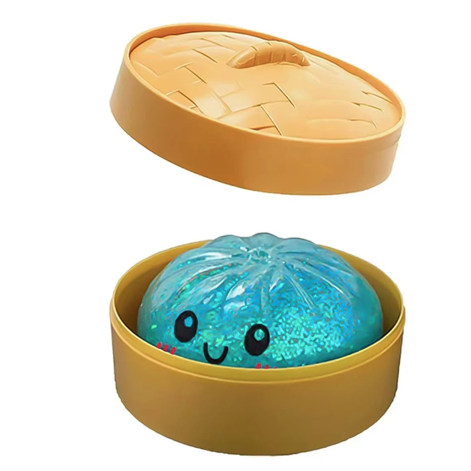 Colorful Glitter Dumpling Blind Box Squishy Relaxing Relieve Anxiety Antistress Enhance Happiness Rebound Squeeze Reliever Toy