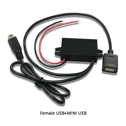 12V 24V 36V 48V Buck 5V 3A Charging Converter DC-DC Step Down Converter for Battery With Multi Types USB Jack Female USB