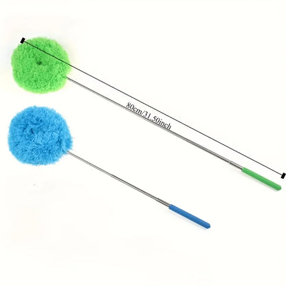 Reusable Microfiber Ceiling Fan Duster Set for Home & RVs - Effortless Cleaning Brush with Dust-Locking Technology