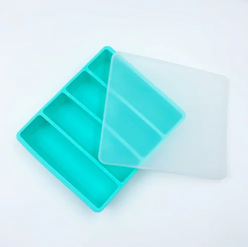 1PC Multi Colo  Silicone Freezer With Lid Easy Release Silicone Freezer Container For Freezing And Storing Soups  Broths Sauces