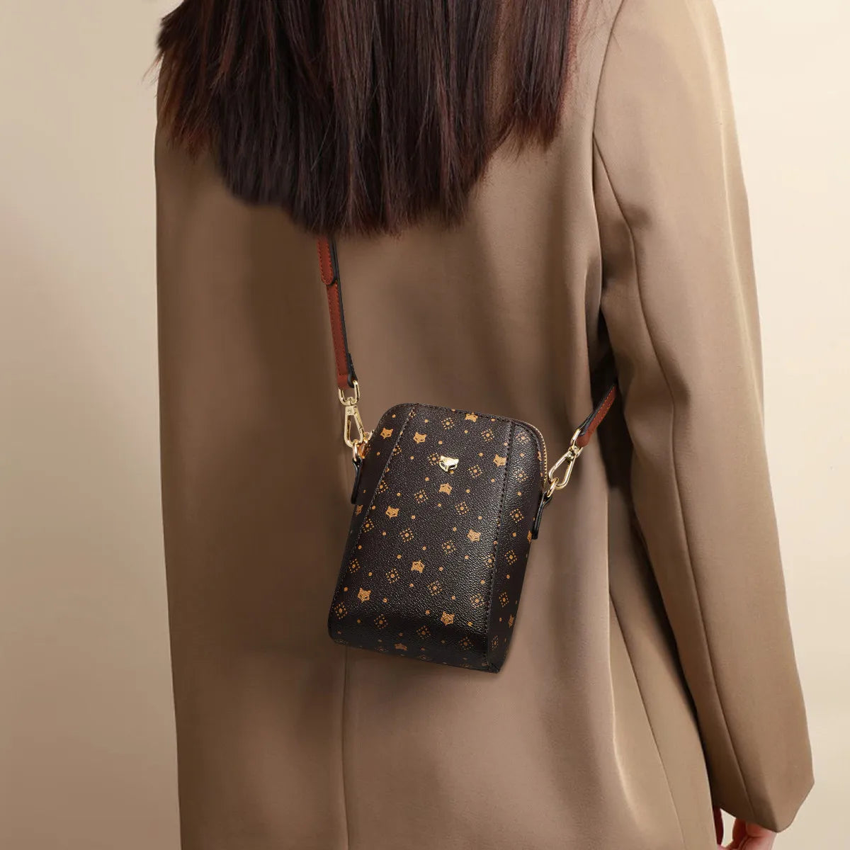 FOXER Leather Fashion Women Shoulder Bag PVC Leather Female Crossbody Bag Luxury Travel Daily Ladies Cellpone Bag Purse