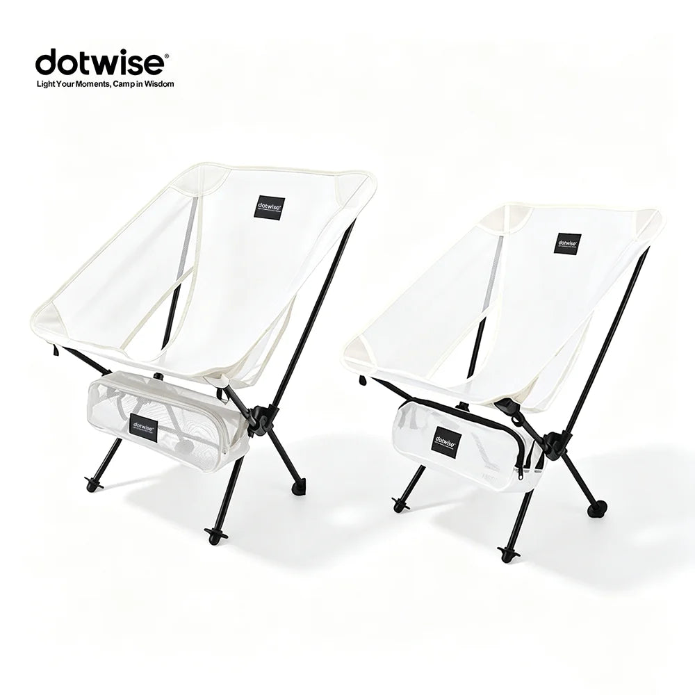 DOTWISE Portable Outdoor Camping Chair Breathable Moon Chair Fishing Chair  Aluminum Alloy MeshAnti-Sinking Lightweight Chair
