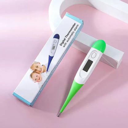 Digital Thermometer with Soft Tip, Oral & Armpit Temperature Test for Baby Adults, Home First Aid Fever Detection Tool