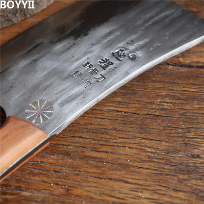 1 KG Chopping Knife 6mm Thickened Handmade Forged Kitchen Bone Knife Butcher Durable Hard Blade Chopper Kitchen Knife Cleaver