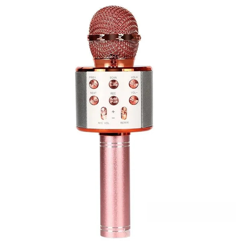 Wireless Karaoke Microphone , Bluetooth Speaker, Multi-Function Controls 5-In-1  Handheld Mic  For Party, Great Birthday Gift