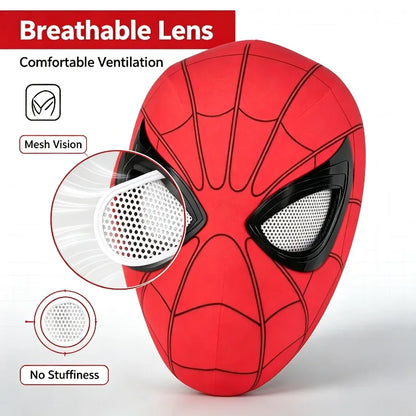 In Stock Miles Spider-Man 1:1 Scale Electronic Mask With Moving Glowing Eyes Ring Control Cosplay Toy Gift For Boys Gift