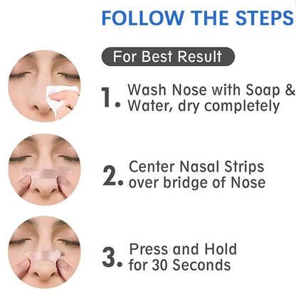 500/300/100pcs Breath Nasal Strips Right Way Stop Snoring Anti Snore Nose Strip Easier Better Breathing Good Sleeping Patches