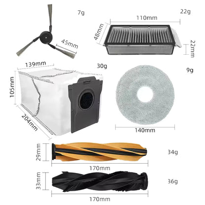 Dreame x50 ultra Robot Vacuum Cleaner Accessories Main Brush Side Brush HEPA Filter Mop Cloths Dust Bag Spare Parts