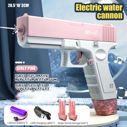 New Summer Electric Water Gun Toy Portable Automatic Electric Burst Water Gun Outdoor  Beach Water Toys Water gun accessories