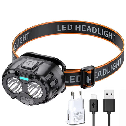 500 Lumen USB Rechargeable Headlamp Motion Sensor Bright LED Running Fishing Flash Head lamp Headlight Infrared Sensor Light