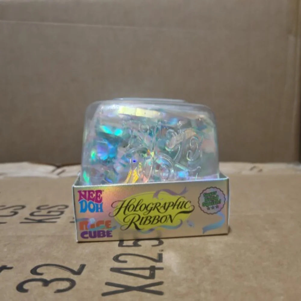 @Needoh Holographic Ribbon Squeeze Sensory Colorful Knead Stretch Anxiety Relief ADHD Fidget Leisure Adult Gift