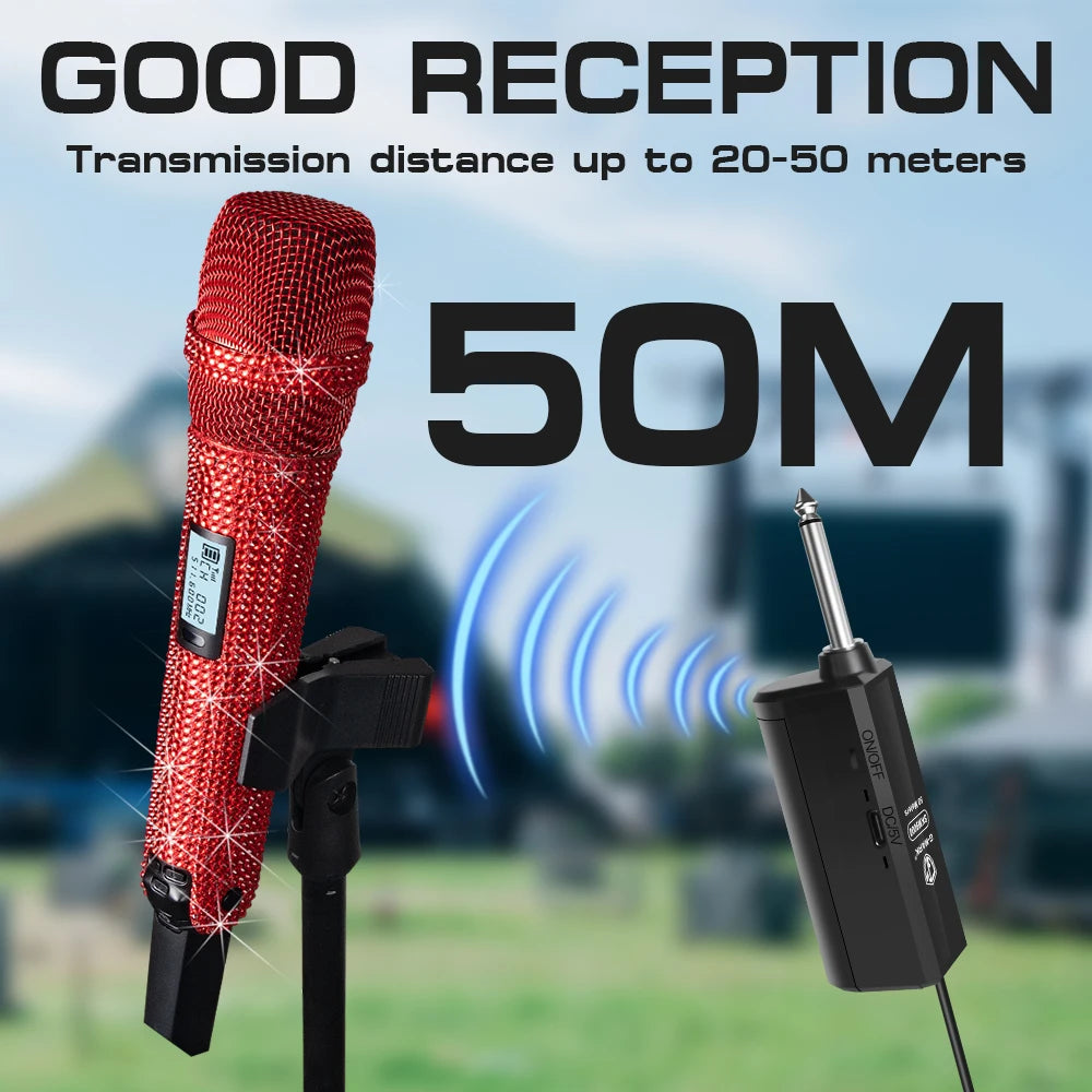 Diamond Wireless Microphone G-MARK SKM9000 Handheld Mic Concerts For Party School Teaching Wedding Stable Audio Transmission
