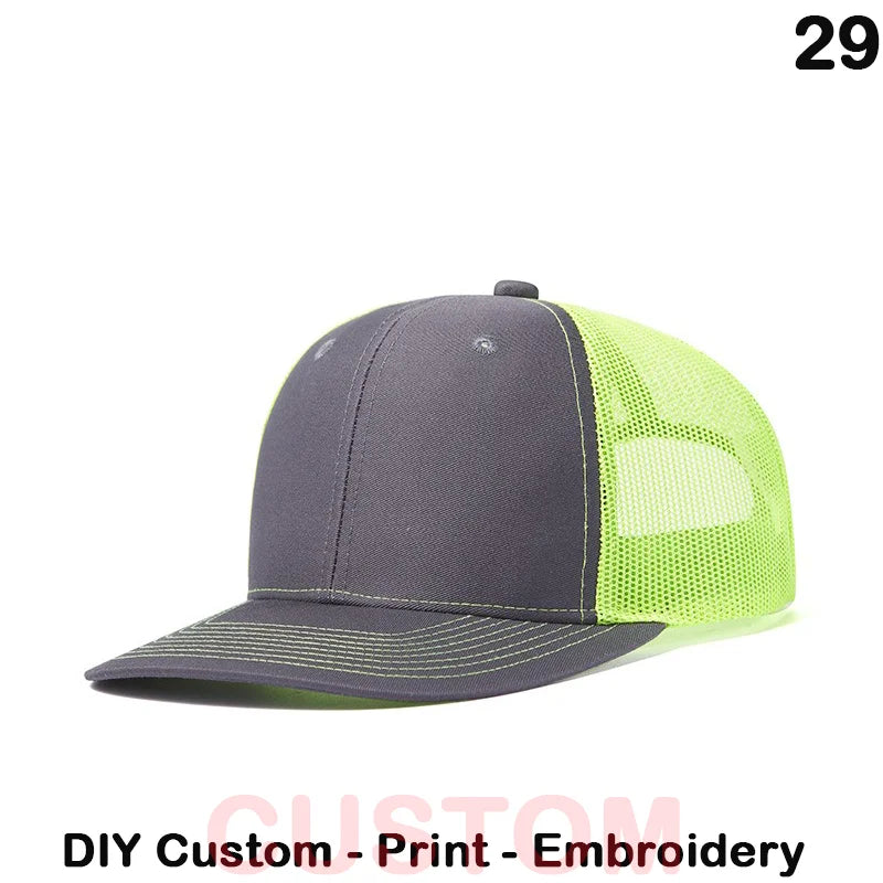 Fedoryn Custom Embroidery Baseball Cap for Men and Women DIY Design Mesh Cap LOGO Print Hat Quality Truck Hat Wholesale Unisex