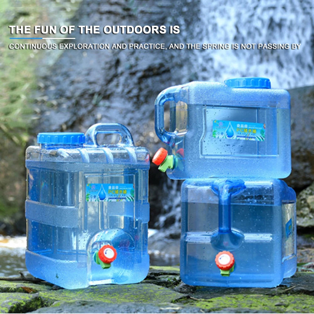 7.5/10/15L Water Carrier Tank Portable Water Storage Tanks Food Grade Large-Capacity with Faucet for Picnic Hiking