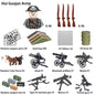 WWII Infantry Military Soldier War National Army Mini Gun armament Models Building Blocks Building Blocks Toys for Kids