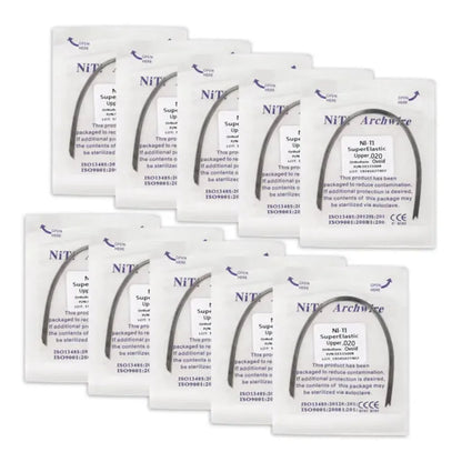 100Pcs/10Packs Dental Orthodontic Ovoid Form Archwires Niti Super Elastic Round Rectangular Wire 012/014/016/018/16X16/16X22