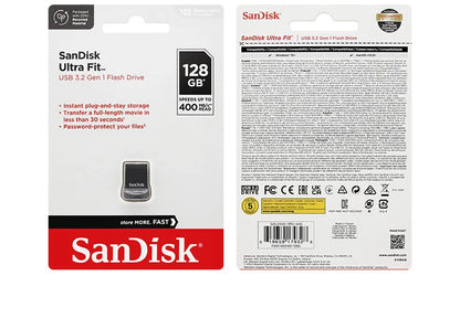 SanDisk Ultra Fit USB 3.2 Pendrive Mini 16GB 32GB 64GB 128GB 256GB 512GB CZ430 Pamięć USB Do 400 MB/s Dysk U