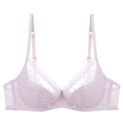Ultra Comfort French Lace Bra, Demi Cup Underwire Lightweight for Large Bust, Anti Sagging Support Summer Sexy BANERDANNI Sexy B