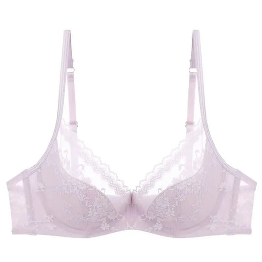 Ultra Comfort French Lace Bra, Demi Cup Underwire Lightweight for Large Bust, Anti Sagging Support Summer Sexy BANERDANNI Sexy B