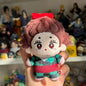 Demon Slayer Figure Anime Plush Doll Fans Gift Q Version Toy Gifts Kamado Nezuko Keyrings Cartoon Character Keychains Bag Charms