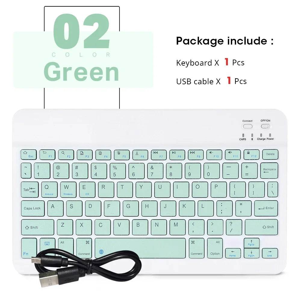 Hebrew/Spanish//Russian/Korean Portable 10 inch Wireless Keyboard and Keyboard set For iPad Samsung Tablet Laptop IOS Android