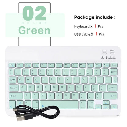 Hebrew/Spanish//Russian/Korean Portable 10 inch Wireless Keyboard and Keyboard set For iPad Samsung Tablet Laptop IOS Android