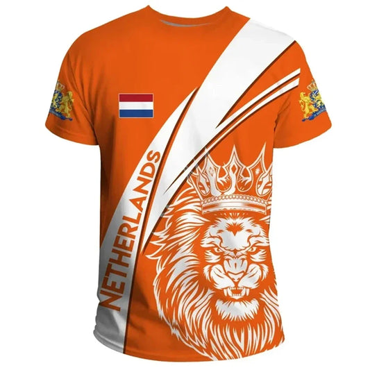 Dutch Team Shirt 2026 Football Jersey Netherlands Flag T Shirt Men 3D Printing Dutch T-Shirt Jersey Soccer Germany Dropshipper