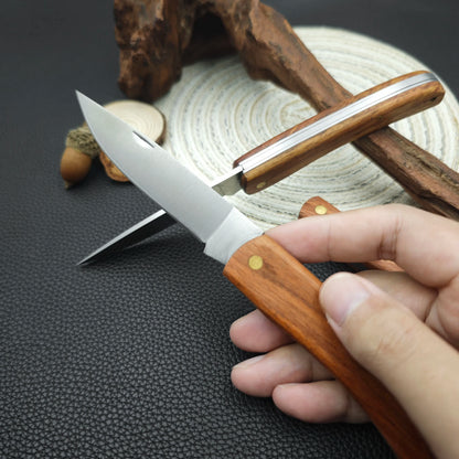 Stainless Steel Folding Knife Fillet Knife fishing boat fishing accessories Rosewood-Handled Folding Pocket Knife