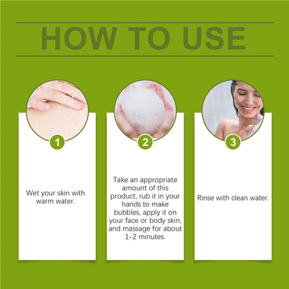 Tea Tree Oil Soap Cleaning Gentle Exfoliating Relieve Itch Moisturizing Dry Skin Smoothing Natural Bath Soap for Body and Face