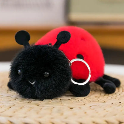 Small Insect Plush Pendant Keychain Animal Plush Toy Doll Keychain Creative Stuffed Doll Bag Pendant Cute Snail Bee Keyring