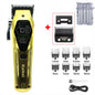 Kemei KM-1698 Men's Hair Clipper 9000RPM 10W High Power Full Metal DLC Blade LED Display Professional Hair Cutting Hair Trimmer