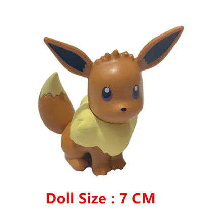 Pokemon Anime Action Figure Set - Pikachu Sun Elf Eevee Gengar Monsters Cartoon Model Toys Gift for Bulk Purchase