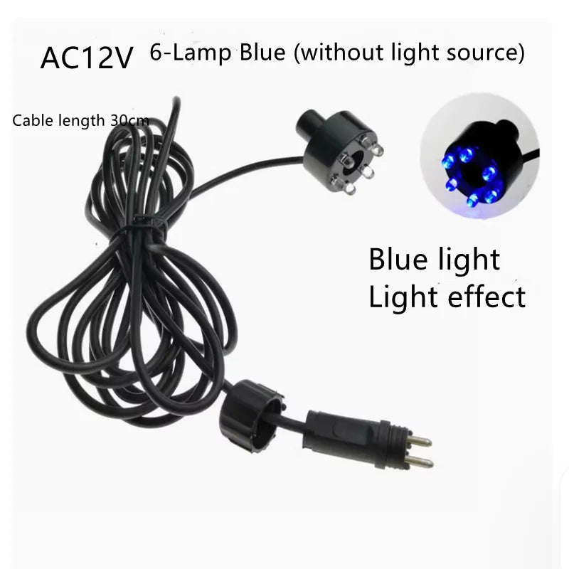 6 LED Underwater Lights12V Aquarium Waterfall Night-Lights Garden Spotlight Lamp Swimming Pool Fountains Pond