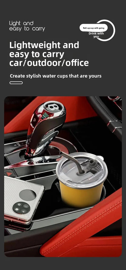 Mini Portable 304 Stainless Steel Insulated Water Bottle Lightning Yellow Camping Cup Beverage Storage Container Home Goods