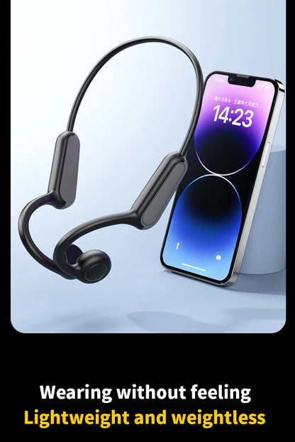 Słuchawki B8 z prawdziwym przewodnictwem kostnym Bluetooth 5.3 Sportowe słuchawki bezprzewodowe z zaczepem na ucho Wodoodporne IPX5 do biegania i jazdy samochodem