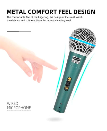 Wired Professional Dynamic Microphone Mic For PC Karaoke Machine System Sound Room Gaming Gamer Audio Sing Live Streaming Kits