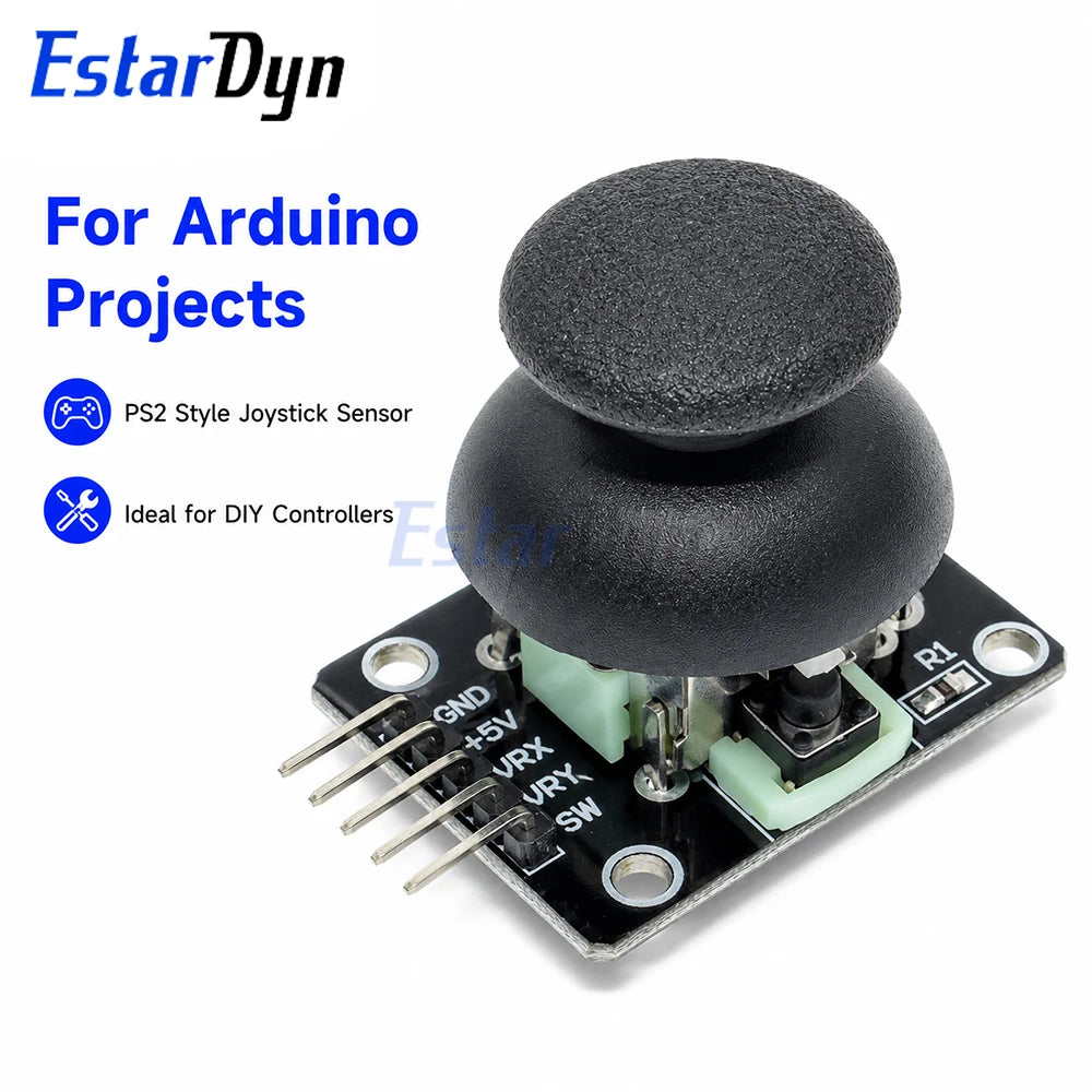 Estardyn 2-Axis Analog Joystick Module XY Dual Axis PS2 Game Rocker with Button Breakout Board Sensor for Robot DIY
