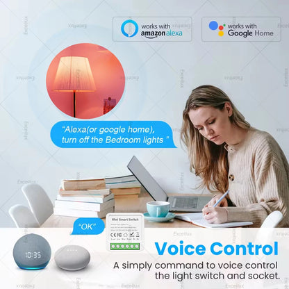 16A Zigbee Mini Smart Switch 2 Way Control Smart Home Automation Module Interruptor Works With Home Assistant Zigbee 2mqtt Alexa