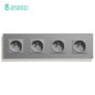 BSEED France Standard Single Wall French Socket Double Power Plug With White Black Gloden Crystal Glass Panel 16A 110V-250V