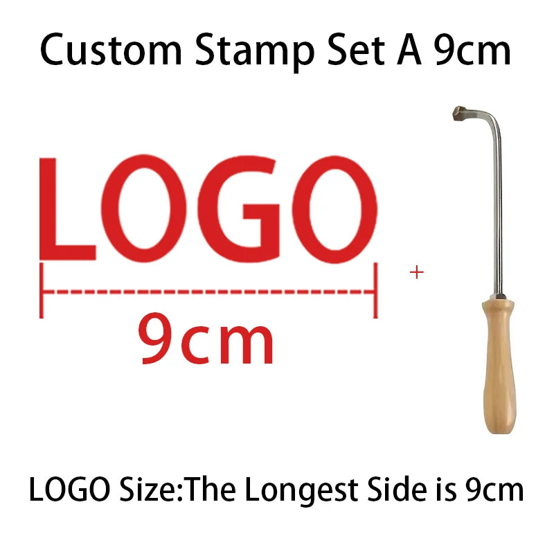 Personalized Leather Stamp Custom Logo Branding Iron Stamps Heating Brass Embosser Seals DIY Wood Cake Hamburger Craft Handmade