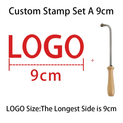 Personalized Leather Stamp Custom Logo Branding Iron Stamps Heating Brass Embosser Seals DIY Wood Cake Hamburger Craft Handmade