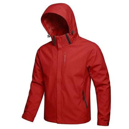 Mens Outdoor Waterproof Jacket Windproof Hoodie Coats Lightweight Cycling and Hiking Raincoat Work Jacket Man Climbing Outerwear